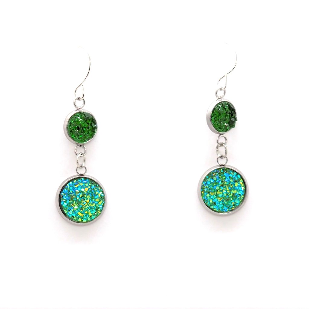 Green Ice Earrings